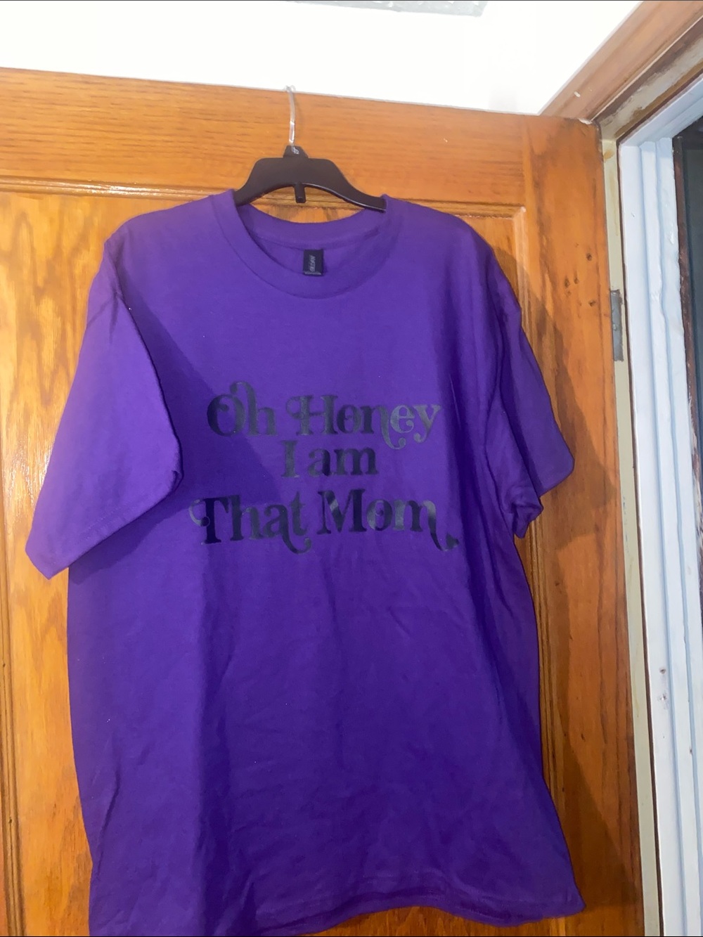 Purple Graphic Tee - Oh Honey I Am That Mom and He Is Risen Matthew 28:6